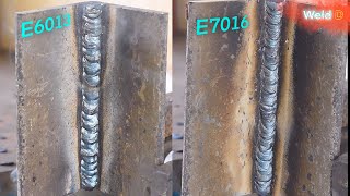 E6013 VS E7016 The easiest way to learn to welding in vertical [upl. by Tatum656]