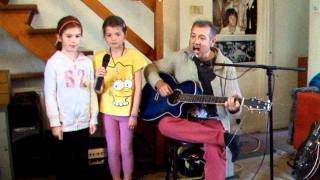 Lonnie Donegan  My Old Mans a Dustman  Acoustic Cover  Jazzy and Ellie with Danny McEvoy [upl. by Yhtomit]