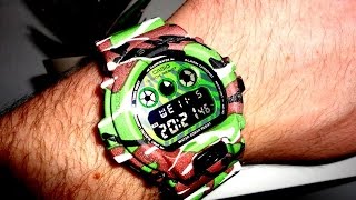 G Shock DW6900 Camo custom Unboxing and review byTheDoktor210884 [upl. by Naihs]