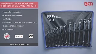 Deep Offset Double Ended Ring Spanner Set 6x730x32 Art 1214 [upl. by Wennerholn]