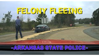 High Speed Pursuit on BMW fleeing from local police  Arkansas State Police takeover chase [upl. by Berey741]