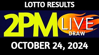 Lotto Result Today 200 pm draw October 24 2024 Thursday PCSO LIVE [upl. by Veator786]