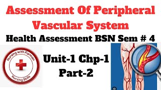 Assessment of Peripheral Vascular System  Health Assessment 4th Sem  BSN Chap  1 Part2 [upl. by Stoneman]