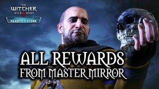 The Witcher 3 Wild Hunt  Hearts of Stone  All rewards from Master Mirror [upl. by Annazor780]