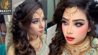 beautiful walima bridal makeup tutorial and hairstyle trranding viralvideo [upl. by Fedora]