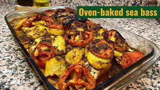 Easiest OvenBaked Sea Bass Recipe  Mediterranean Recipe [upl. by Teddie]