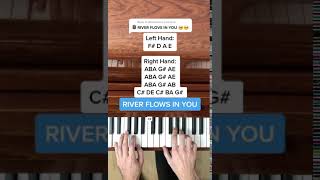 Yiruma  River Flows In You EASY Piano Tutorial with Letter Notes Shorts [upl. by Vladimir579]