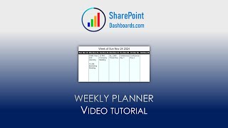 Weekly Planner in SharePoint Online Microsoft Lists Modern List View [upl. by Asilam]