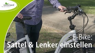 Velociped EBike Sattel und Lenker individuell einstellen [upl. by Arakawa]