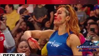 RAW 12112018 BECKY LYNCH ATACA A RONDA RUSEY Y LAS LUCHADORAS DE SMACK DOWN DOMINAN RAW [upl. by Melly]