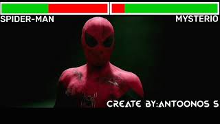 SpiderMan vs Mysterio Illusion Fight with healthbars [upl. by Aidualk]