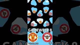 Man Utd vs Brentford  MARBLE RACE PREMIER LEAGUE shorts premierleague manutd brentford munbre [upl. by Naihr]