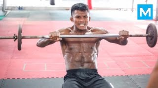 Buakaw Banchamek Muay Thai Training  Muscle Madness [upl. by Gasper]