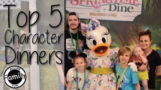 Best Character Dinners at Walt Disney World  Top 5 Character Dinners [upl. by Alves]