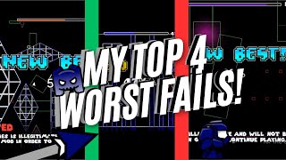 My top 4 Worst Fails geometry dash [upl. by Adnir]