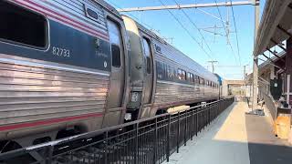 Amtrak ACS64 613 arrived at the Old Saybrook Station [upl. by Yenoh913]