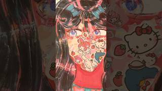 Moveable eyes 😛❤️ cool drawing art creative sanrio anime cute shorts [upl. by Adivad]