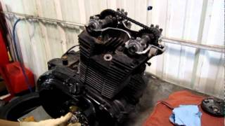 Suzuki GS500 Valve Check Procedure [upl. by Enaed518]