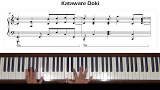 Kataware Doki from Your Name 君の名は Kimi no Na wa OST Piano Tutorial [upl. by Cesya263]