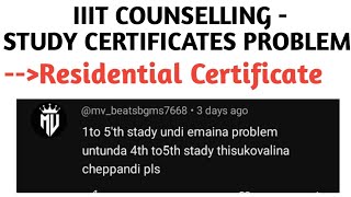 IIIT Counselling STUDY CERTIFICATES 2024 [upl. by Kata]