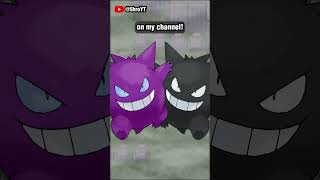 Inverting the Colors of Gastly Haunter and Gengar  shorts pokemon shinypokemon [upl. by Beaufert]