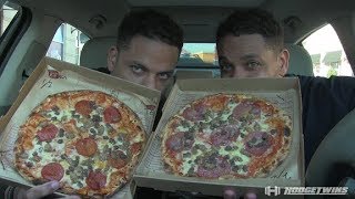 Eating MOD Pizza hodgetwins [upl. by Esiralc]