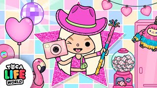 HI BESTIE 💖  HOME MAKEOVER PINK EDITION  Toca Life World [upl. by Einolem]