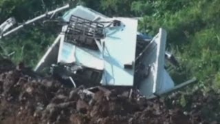 Buildings swept away in giant China landslide [upl. by Alrats]