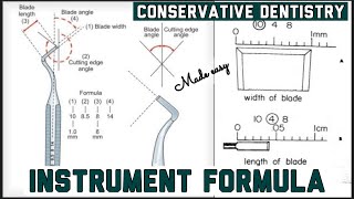 INSTRUMENTS IN OPERATIVE DENTISTRY II INSTRUEMENT FORMULA AND NOMENCLATURE II MADE EASY [upl. by Ahsel]