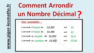 Comment arrondir un nombre décimal  Pigerlesmaths [upl. by Brock31]