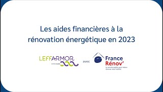 Webinaire  Aides à la rénovation énergétique 2023 [upl. by Marianna402]