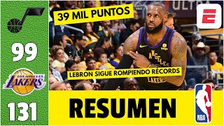 LEBRON JAMES HISTÓRICO Primer jugador en superar los 39000 puntos Lakers vs Jazz  NBA [upl. by Onairotciv]