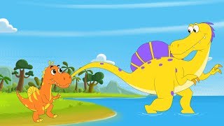 Spinosaurus  T Rex Tyrannosaurus Rex Song  Dinosaurs Songs by FunForKidsTV [upl. by Yllib]