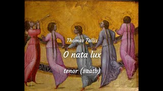 O nata lux Thomas Tallis tenor saatb rehearsal track [upl. by Anuahc]