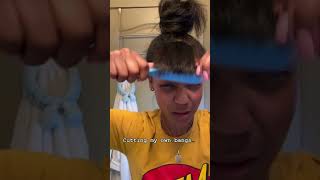 cut bangs on your natural hair naturalhair worldnewhair fyp shorts [upl. by Ahseral]