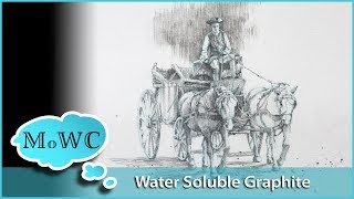 Watersoluble Graphite Drawing Demo and Brand Comparison [upl. by Mcneely]