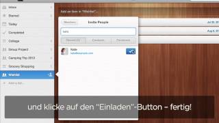 Los gehts mit Wunderlist  Listen teilen [upl. by Godewyn17]