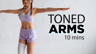 10 Mins Toned Arms Workout  No Equipment [upl. by Gael]