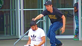 Shaving Peoples Heads Prank Part 2  RebelTV [upl. by Elrak939]