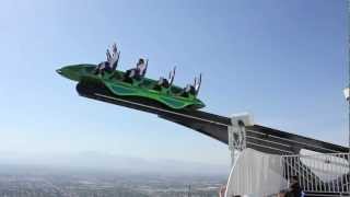 XScream thrill ride at Stratosphere Las Vegas Full HD  OffRide [upl. by Mrots182]