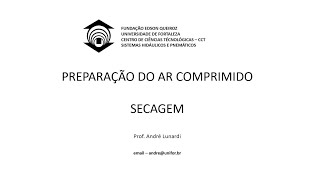 06  PREPARAÇÃO DO AR COMPRIMIDO – SHP  Aula do dia 140920  Turma 246 NCD [upl. by Aylmer]