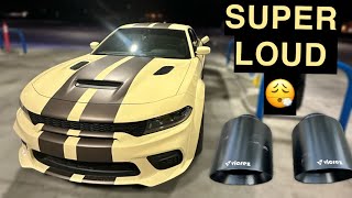 5 INCH EXHAUST TIPS MADE MY CHARGER HELLCAT WIDEBODY SO MUCH LOUDER [upl. by Carita]