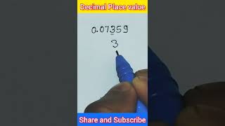 🔥Decimal place value 😨😱 shorts youtubeshorts viral trending maths mathematics mathtricks [upl. by Apilef]