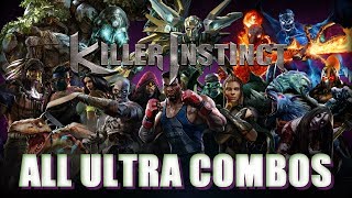 Killer Instinct All Ultra Combos Season 1 2 and 3 Plus Bonus Characters [upl. by Mose]