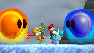 Newer Super Mario Bros Wii  All Bosses 2 Player [upl. by Marleen]