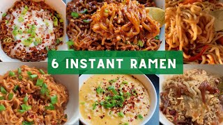 6 Instant Ramen Recipes 🍜 🔥 ASMR  Easy amp Cheap Ramen Under 2 [upl. by Other]