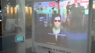 RayBans Virtual Glasses Fitting Shop Window  Augmented By Activscreen and Total Immersion [upl. by Enneicul]