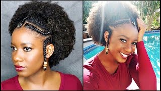 EASY BRAIDS amp BEADS tutorial Alicia KeysFulani Inspired  NATURAL HAIR [upl. by Assilak]