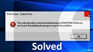 How to Fix VCRUNTIME140dll Missing System Error on Windows Complete Tutorial [upl. by Bevvy]