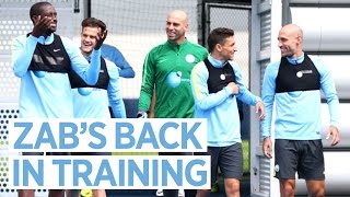 ZABALETA BACK FOR SHOOTING PRACTICE  Man City PreSeason 201617 [upl. by Anaihk]